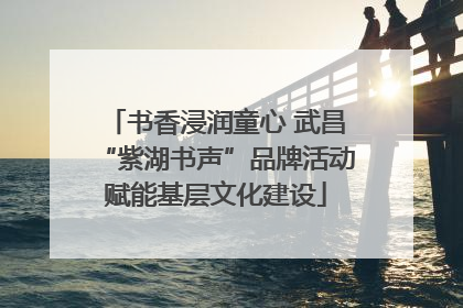 书香浸润童心 武昌“紫湖书声”品牌活动赋能基层文化建设