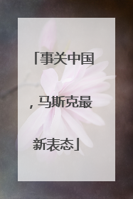 事关中国，马斯克最新表态