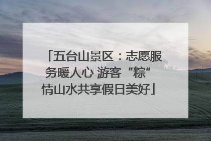 五台山景区：志愿服务暖人心 游客“粽”情山水共享假日美好