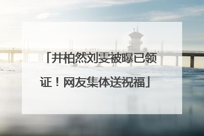 井柏然刘雯被曝已领证！网友集体送祝福