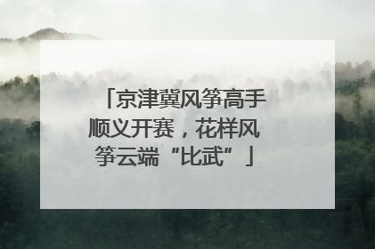 京津冀风筝高手顺义开赛，花样风筝云端“比武”