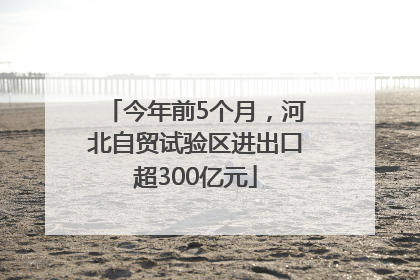 今年前5个月，河北自贸试验区进出口超300亿元