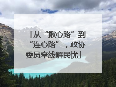 从“揪心路”到“连心路”，政协委员牵线解民忧