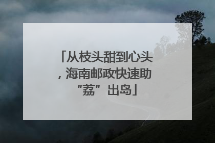 从枝头甜到心头，海南邮政快速助“荔”出岛