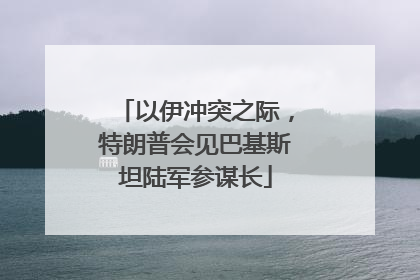 以伊冲突之际，特朗普会见巴基斯坦陆军参谋长