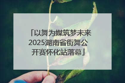 以舞为媒筑梦未来 2025湖南省街舞公开赛怀化站落幕