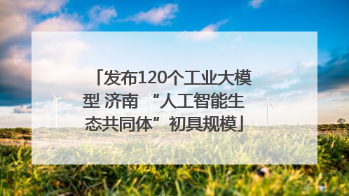 发布120个工业大模型 济南 “人工智能生态共同体”初具规模