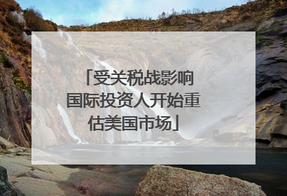 受关税战影响 国际投资人开始重估美国市场