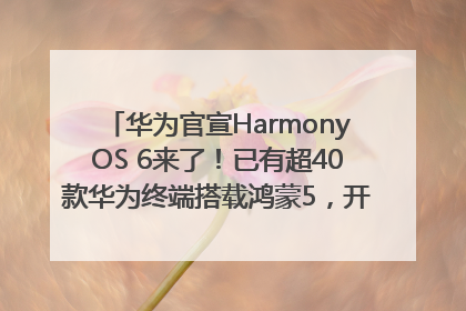 华为官宣HarmonyOS 6来了！已有超40款华为终端搭载鸿蒙5，开发者突破800万