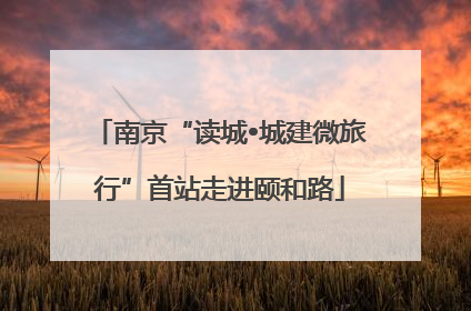 南京“读城•城建微旅行”首站走进颐和路