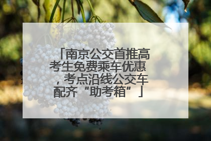 南京公交首推高考生免费乘车优惠，考点沿线公交车配齐“助考箱”