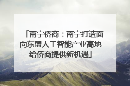 南宁侨商：南宁打造面向东盟人工智能产业高地给侨商提供新机遇