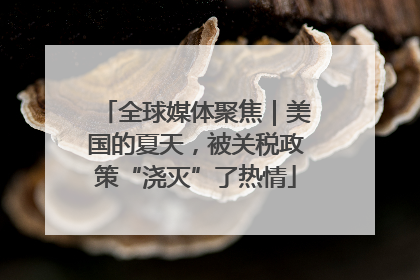 全球媒体聚焦｜美国的夏天，被关税政策“浇灭”了热情
