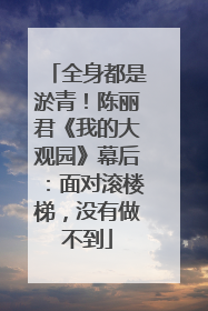 全身都是淤青！陈丽君《我的大观园》幕后：面对滚楼梯，没有做不到