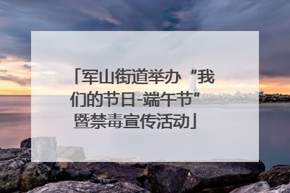 军山街道举办“我们的节日-端午节”暨禁毒宣传活动