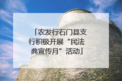 农发行石门县支行积极开展“民法典宣传月”活动