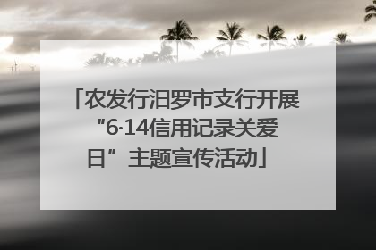 农发行汨罗市支行开展“6·14信用记录关爱日”主题宣传活动