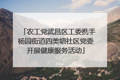 农工党武昌区工委携手杨园街道四美塘社区党委开展健康服务活动
