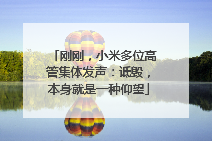 刚刚，小米多位高管集体发声：诋毁，本身就是一种仰望