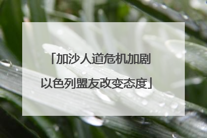 加沙人道危机加剧 以色列盟友改变态度