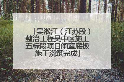 吴淞江（江苏段）整治工程吴中区施工五标段项目闸室底板施工浇筑完成