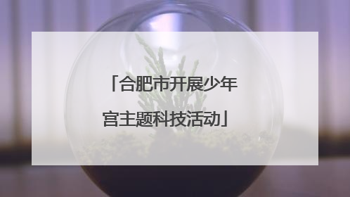 合肥市开展少年宫主题科技活动