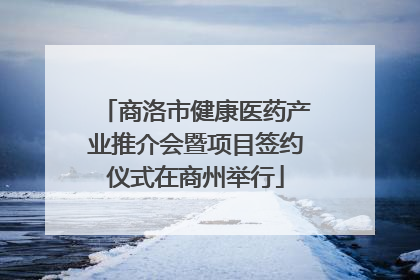 商洛市健康医药产业推介会暨项目签约仪式在商州举行