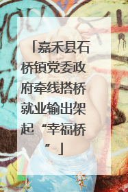 嘉禾县石桥镇党委政府牵线搭桥就业输出架起“幸福桥”