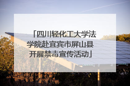 四川轻化工大学法学院赴宜宾市屏山县开展禁毒宣传活动