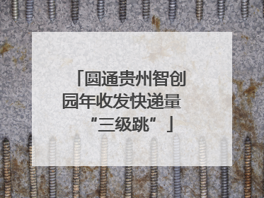 圆通贵州智创园年收发快递量“三级跳”