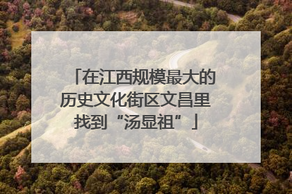 在江西规模最大的历史文化街区文昌里找到“汤显祖”