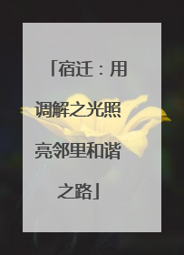宿迁：用调解之光照亮邻里和谐之路