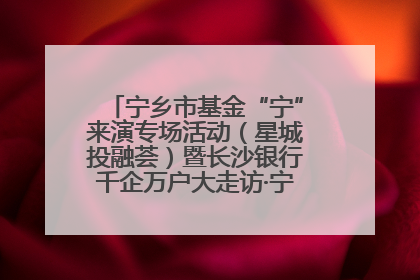宁乡市基金“宁”来演专场活动（星城投融荟）暨长沙银行千企万户大走访·宁乡专场活动举行