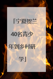 宁夏贺兰40名青少年到乡村研学