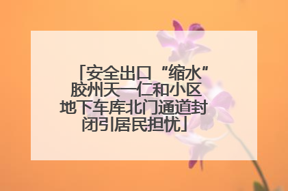 安全出口“缩水” 胶州天一仁和小区地下车库北门通道封闭引居民担忧