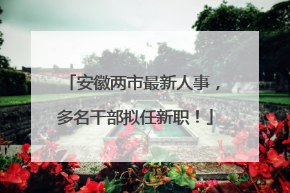 安徽两市最新人事，多名干部拟任新职！