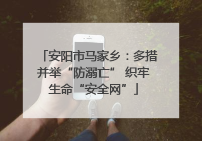 安阳市马家乡：多措并举“防溺亡” 织牢生命“安全网”