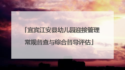 宜宾江安县幼儿园迎接管理常规督查与综合督导评估