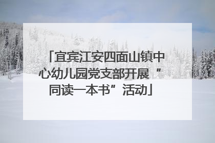 宜宾江安四面山镇中心幼儿园党支部开展“同读一本书”活动