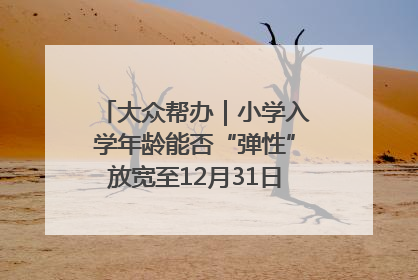 大众帮办｜小学入学年龄能否“弹性”放宽至12月31日？有地方已在探索