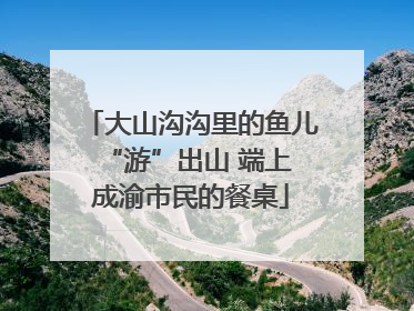 大山沟沟里的鱼儿 “游”出山 端上成渝市民的餐桌