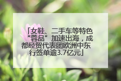 女鞋、二手车等特色“蓉品”加速出海，成都经贸代表团欧洲中东行签单逾3.7亿元
