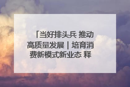 当好排头兵 推动高质量发展｜培育消费新模式新业态 释放经济增长新动能