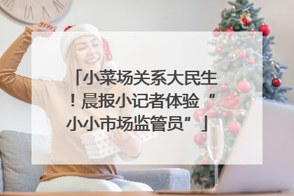 小菜场关系大民生！晨报小记者体验“小小市场监管员”