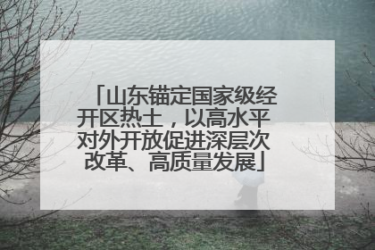 山东锚定国家级经开区热土，以高水平对外开放促进深层次改革、高质量发展
