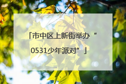市中区上新街举办“0531少年派对”