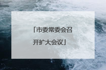 市委常委会召开扩大会议
