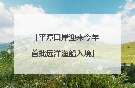 平潭口岸迎来今年首批远洋渔船入境