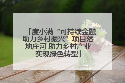 度小满“可持续金融助力乡村振兴”项目落地庄河 助力乡村产业实现绿色转型