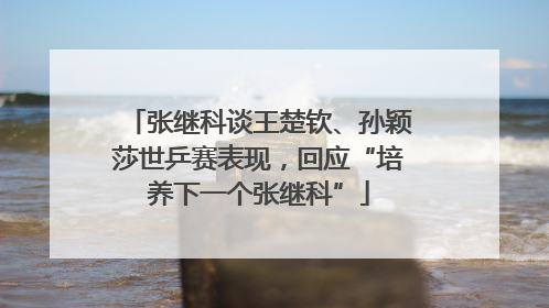 张继科谈王楚钦、孙颖莎世乒赛表现，回应“培养下一个张继科”